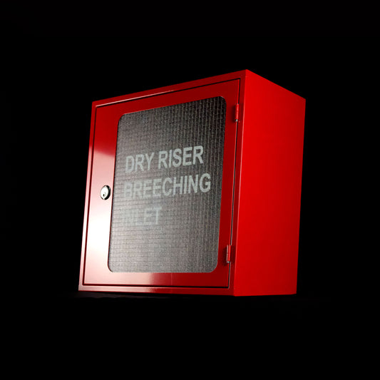 4 Way Dry Riser Breeching Inlet (Wall Mounted) Steel Cabinet