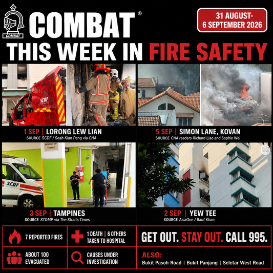Seven fires in one week: what Singapore reported, 31 August–6 September 2026