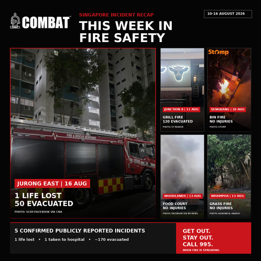 Five fires in one week: what Singapore reported, 10–16 August 2026
