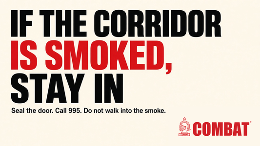 If the corridor is smoked, stay in