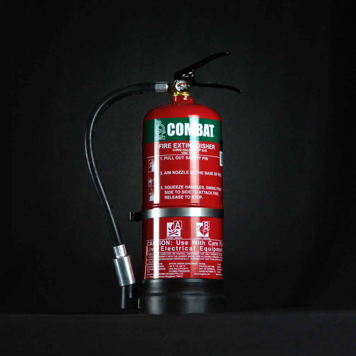 Halotron BrX (2BTP) High Performance Clean Agent Fire Extinguisher (4kg)