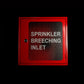 4 Way Sprinkler Breeching Inlet (Wall Mounted) Steel Cabinet